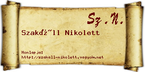 Szakáll Nikolett névjegykártya