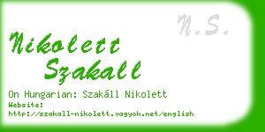 nikolett szakall business card